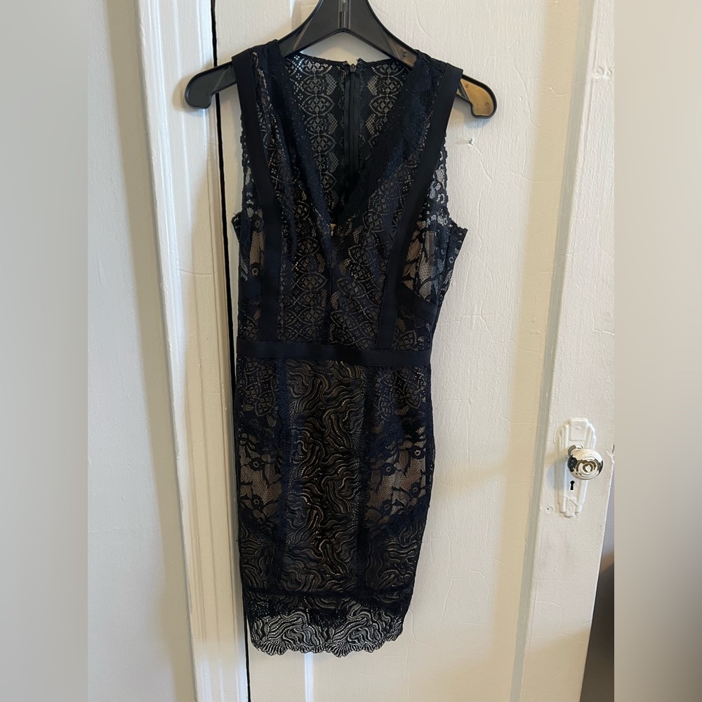 Nicole Miller size 4 black lace dress